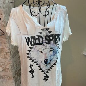 Liberty Wild Spirit Wolf Tee - White